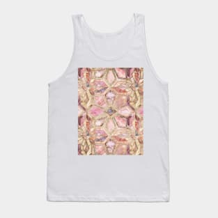 Geometric Gilded Stone Tiles in Blush Pink, Peach and Coral Tank Top